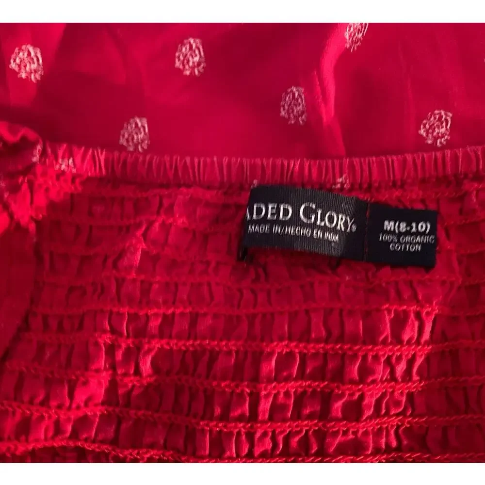 Women’s Faded Glory Size Medium (8-10) Red Handcuff Tank Spaghetti Strap - Picture 3 of 7